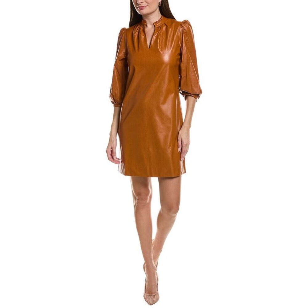 Tyler Böe Womens  Sherri Vegan Leather Dress, Brown